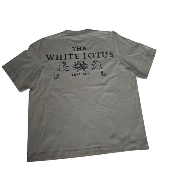 Abercrombie & Fitch Premium The White Lotus Cream Graphic Tee Men's Size Large - Picture 4 of 16